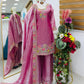 Elegant Chinon Silk Embroidered Suit Set for Festive and Wedding Wear
