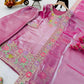 Elegant Chinon Silk Embroidered Suit Set for Festive and Wedding Wear