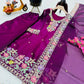 Elegant Chinon Silk Embroidered Suit Set for Festive and Wedding Wear