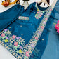 Elegant Chinon Silk Embroidered Suit Set for Festive and Wedding Wear