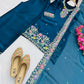 Elegant Chinon Silk Embroidered Suit Set for Festive and Wedding Wear