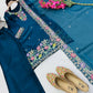 Elegant Chinon Silk Embroidered Suit Set for Festive and Wedding Wear