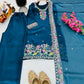 Elegant Chinon Silk Embroidered Suit Set for Festive and Wedding Wear
