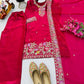 Elegant Chinon Silk Embroidered Suit Set for Festive and Wedding Wear