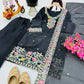 Elegant Chinon Silk Embroidered Suit Set for Festive and Wedding Wear