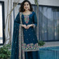 Elegant Chinon Silk Embroidered Suit Set for Festive and Wedding Wear
