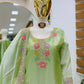 Elegant Chinon Silk Embroidered Suit Set for Festive and Wedding Wear