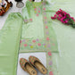Elegant Chinon Silk Embroidered Suit Set for Festive and Wedding Wear