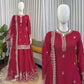 Elegant Chinon Silk Plazo Set for Festive and Wedding Wear