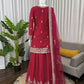 Elegant Chinon Silk Plazo Set for Festive and Wedding Wear