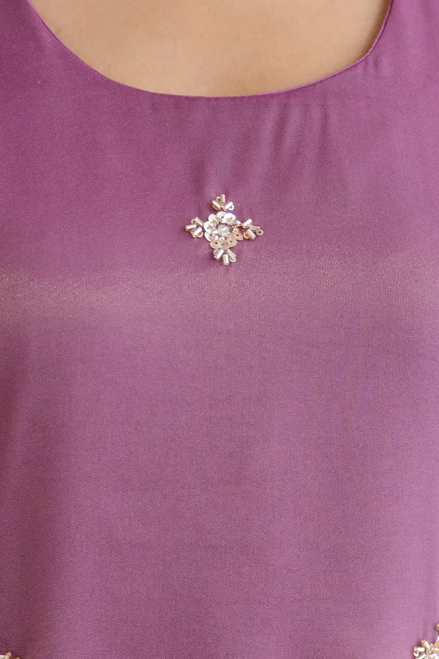 Elegant Cosmos Shimmer Kurti Pant Set for Festive and Occasion Wear