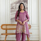 Elegant Cosmos Shimmer Kurti Pant Set for Festive and Occasion Wear