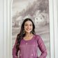 Elegant Cosmos Shimmer Kurti Pant Set for Festive and Occasion Wear