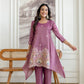 Elegant Cosmos Shimmer Kurti Pant Set for Festive and Occasion Wear