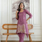 Elegant Cosmos Shimmer Kurti Pant Set for Festive and Occasion Wear