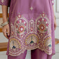Elegant Cosmos Shimmer Kurti Pant Set for Festive and Occasion Wear