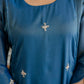 Elegant Cosmos Shimmer Kurti Pant Set for Festive and Occasion Wear