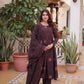 Elegant Cotton Embroidered Kurti Pant Dupatta Set for Festive and Daily Occasion Wear