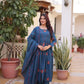 Elegant Cotton Embroidered Kurti Pant Dupatta Set for Festive and Daily Occasion Wear