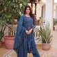 Elegant Cotton Embroidered Kurti Pant Dupatta Set for Festive and Daily Occasion Wear