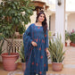 Elegant Cotton Embroidered Kurti Pant Dupatta Set for Festive and Daily Occasion Wear