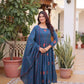 Elegant Cotton Embroidered Kurti Pant Dupatta Set for Festive and Daily Occasion Wear