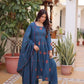 Elegant Cotton Embroidered Kurti Pant Dupatta Set for Festive and Daily Occasion Wear