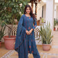 Elegant Cotton Embroidered Kurti Pant Dupatta Set for Festive and Daily Occasion Wear