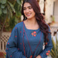 Elegant Cotton Embroidered Kurti Pant Dupatta Set for Festive and Daily Occasion Wear