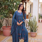 Elegant Cotton Embroidered Kurti Pant Dupatta Set for Festive and Daily Occasion Wear