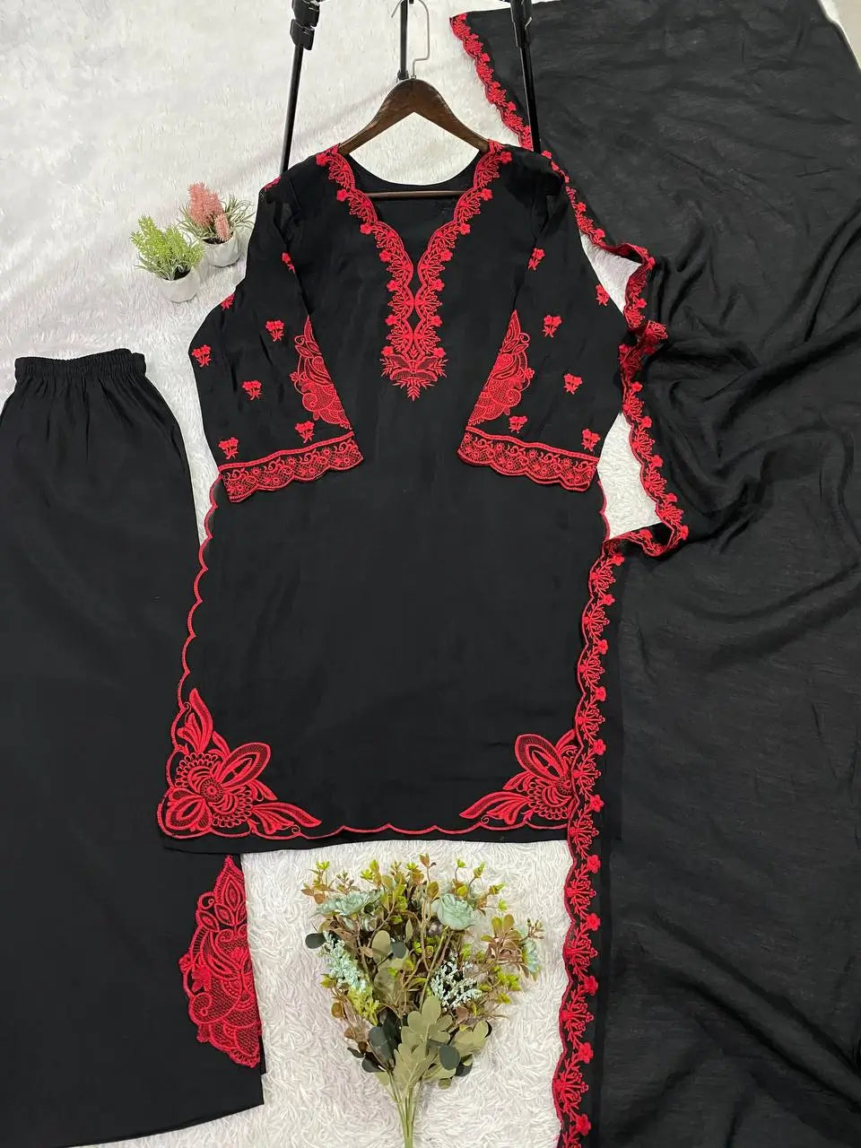 Elegant Cotton Embroidered Suit Set for Festive and Daily Wear