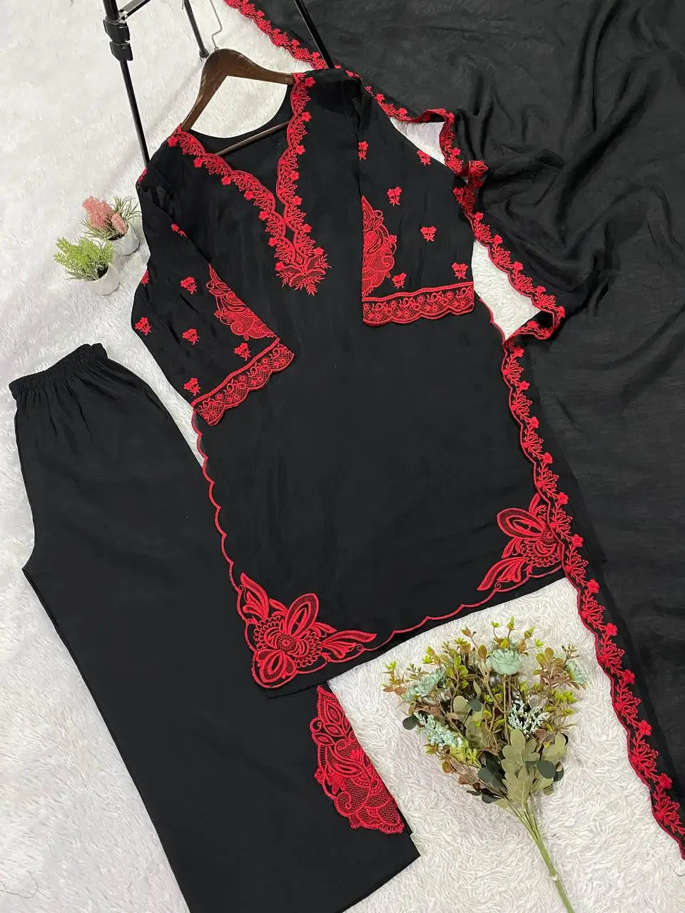 Elegant Cotton Embroidered Suit Set for Festive and Daily Wear