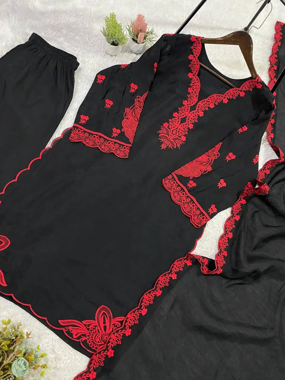 Elegant Cotton Embroidered Suit Set for Festive and Daily Wear