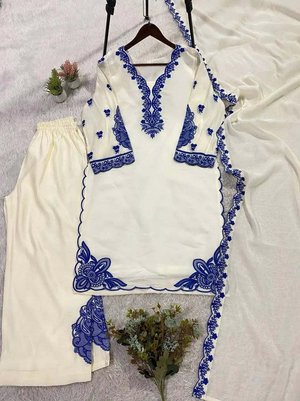 Elegant Cotton Embroidered Suit Set for Festive and Daily Wear