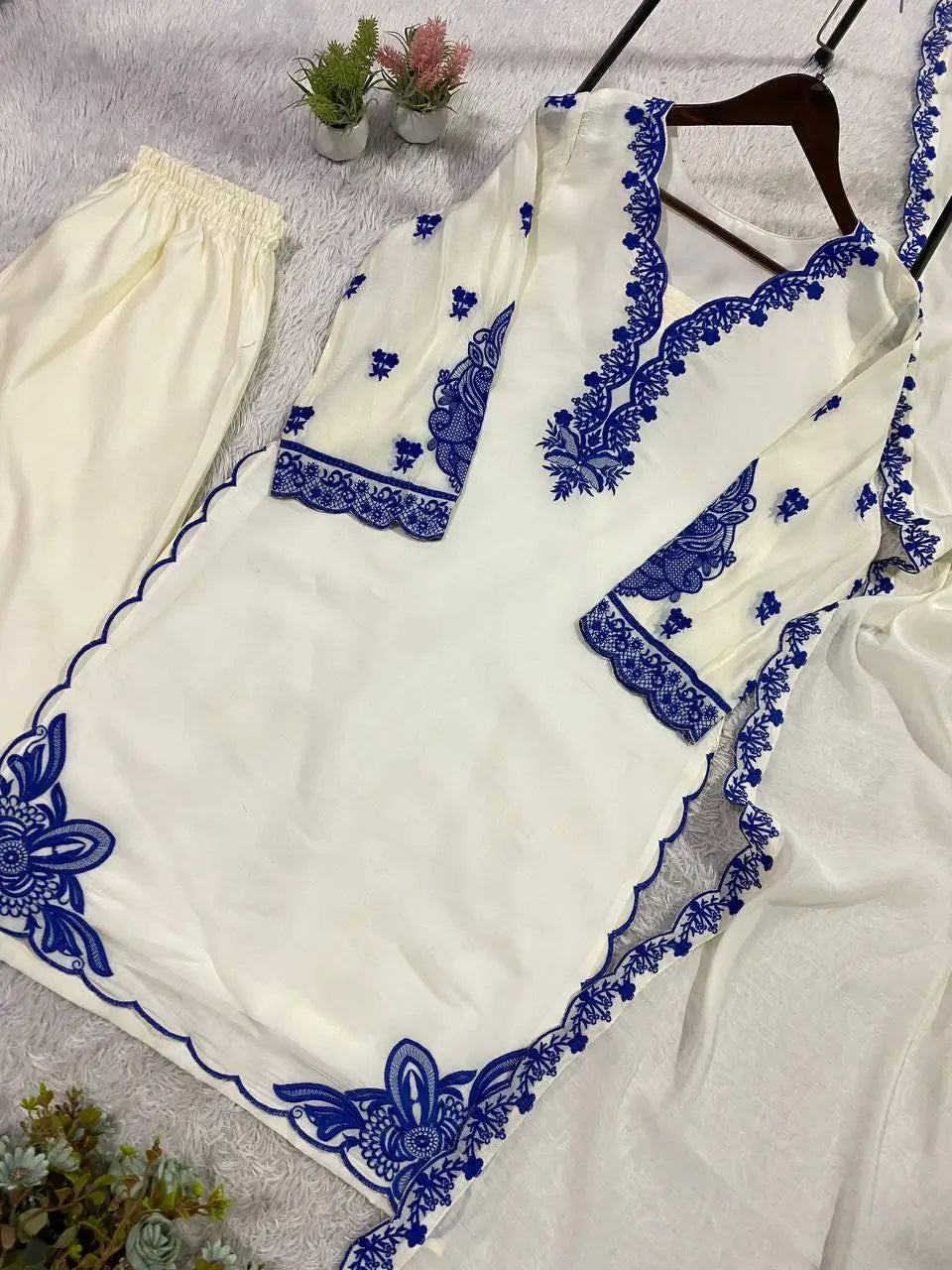 Elegant Cotton Embroidered Suit Set for Festive and Daily Wear