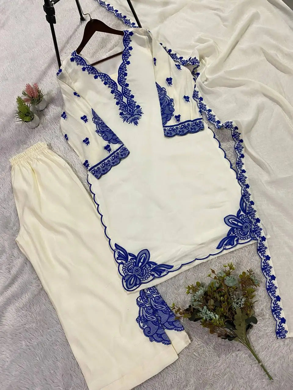 Elegant Cotton Embroidered Suit Set for Festive and Daily Wear