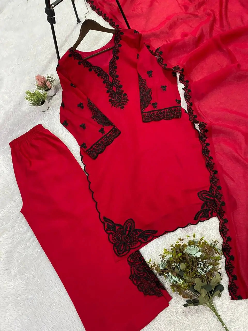 Elegant Cotton Embroidered Suit Set for Festive and Daily Wear
