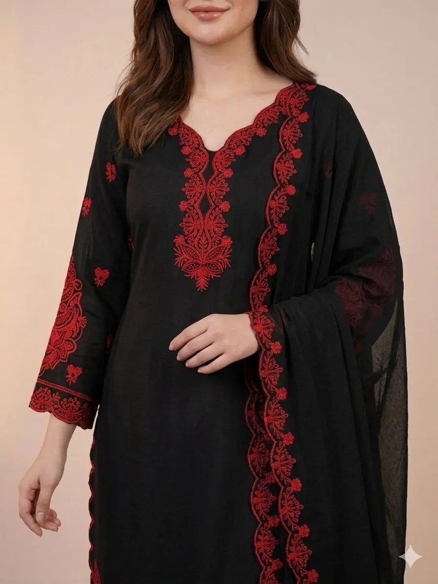 Elegant Cotton Embroidered Suit Set for Festive and Daily Wear