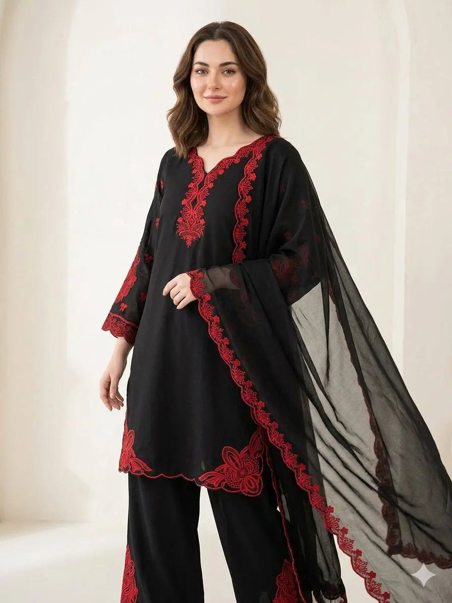 Elegant Cotton Embroidered Suit Set for Festive and Daily Wear