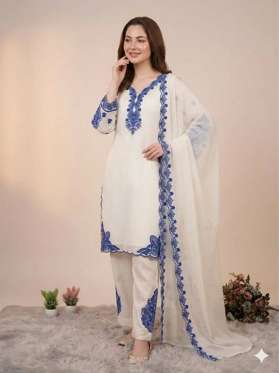 Elegant Cotton Embroidered Suit Set for Festive and Daily Wear