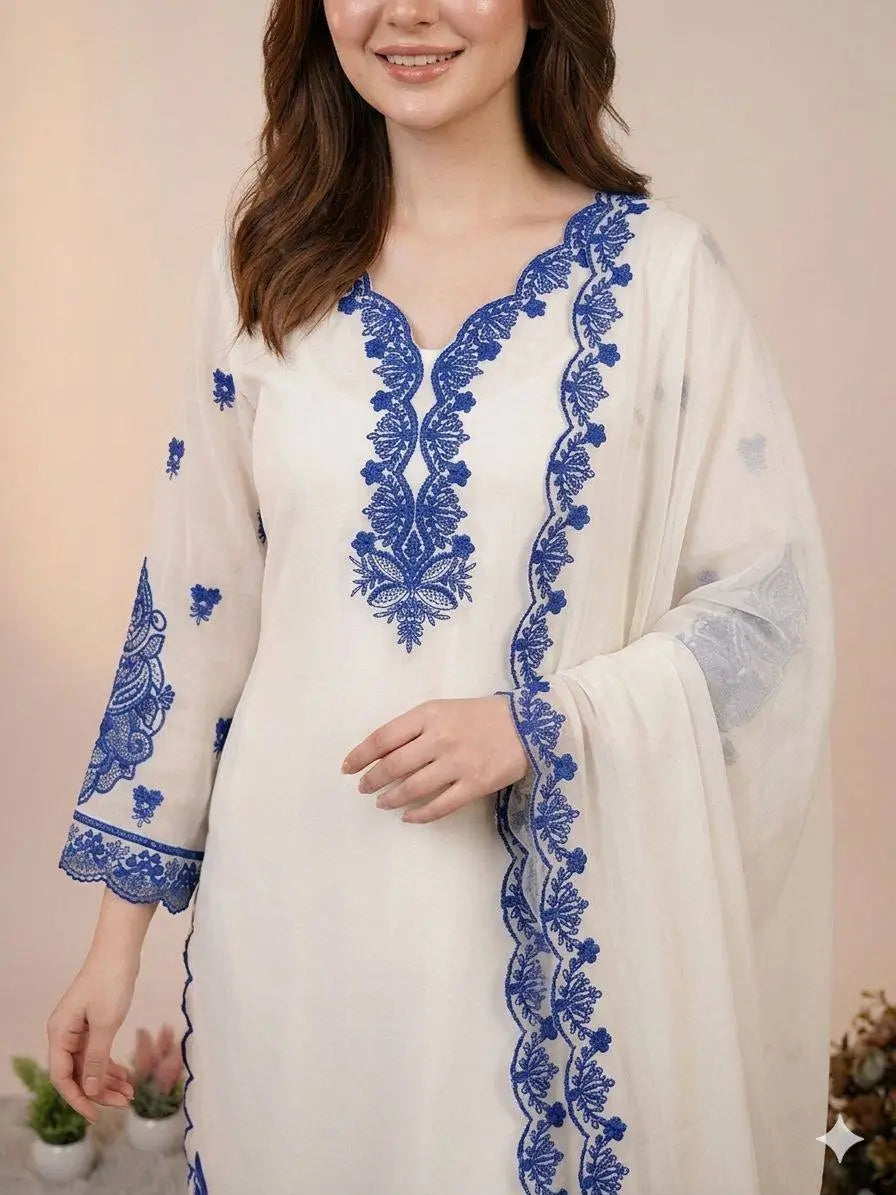 Elegant Cotton Embroidered Suit Set for Festive and Daily Wear