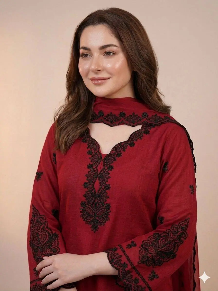 Elegant Cotton Embroidered Suit Set for Festive and Daily Wear