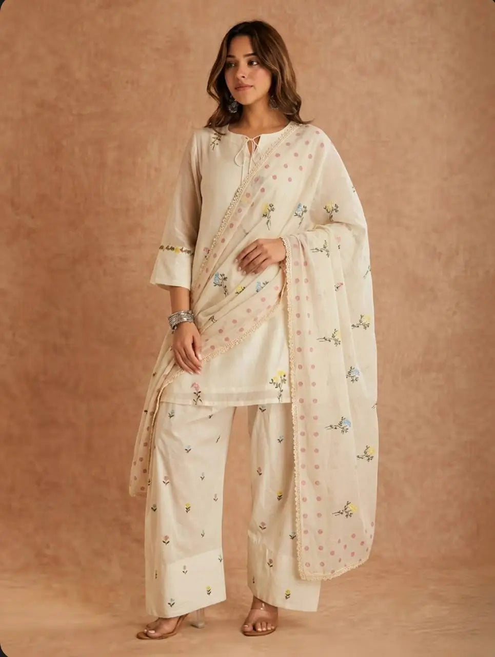Elegant Cotton Silk Farshi Suit Set for Festive and Day Occasion Wear