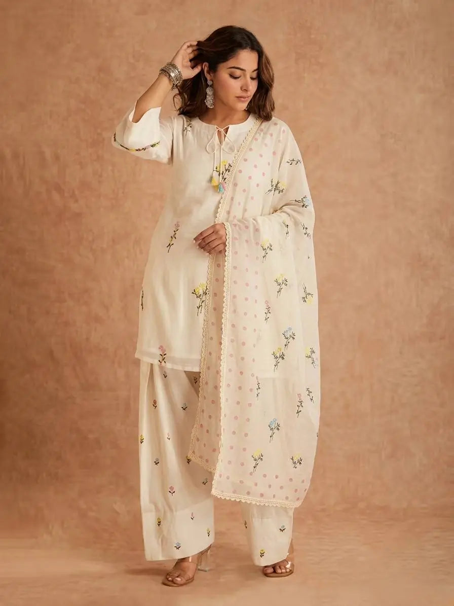 Elegant Cotton Silk Farshi Suit Set for Festive and Day Occasion Wear