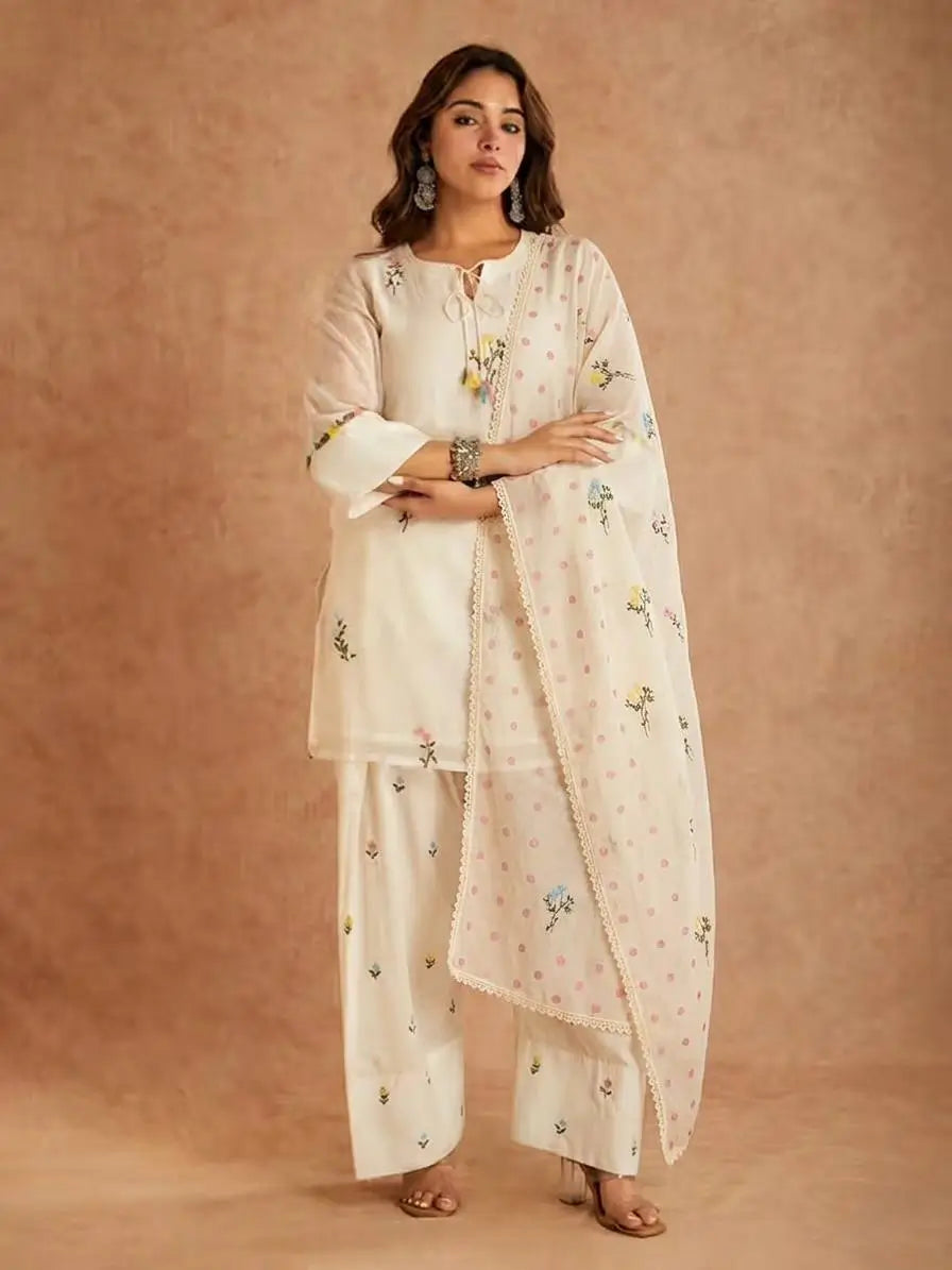 Elegant Cotton Silk Farshi Suit Set for Festive and Day Occasion Wear