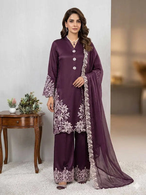 Elegant Crape Silk Plazzo Suit Set for Festive and Occasion Wear