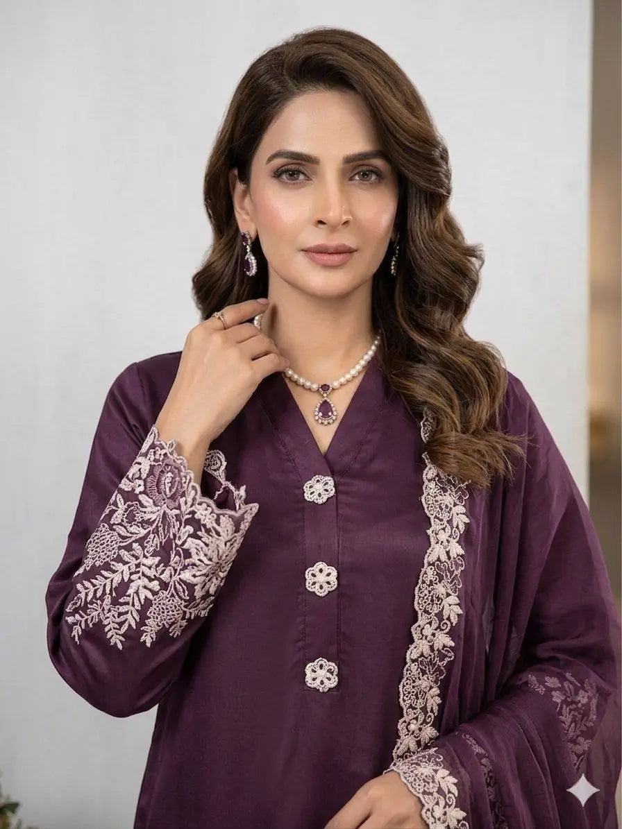 Elegant Crape Silk Plazzo Suit Set for Festive and Occasion Wear