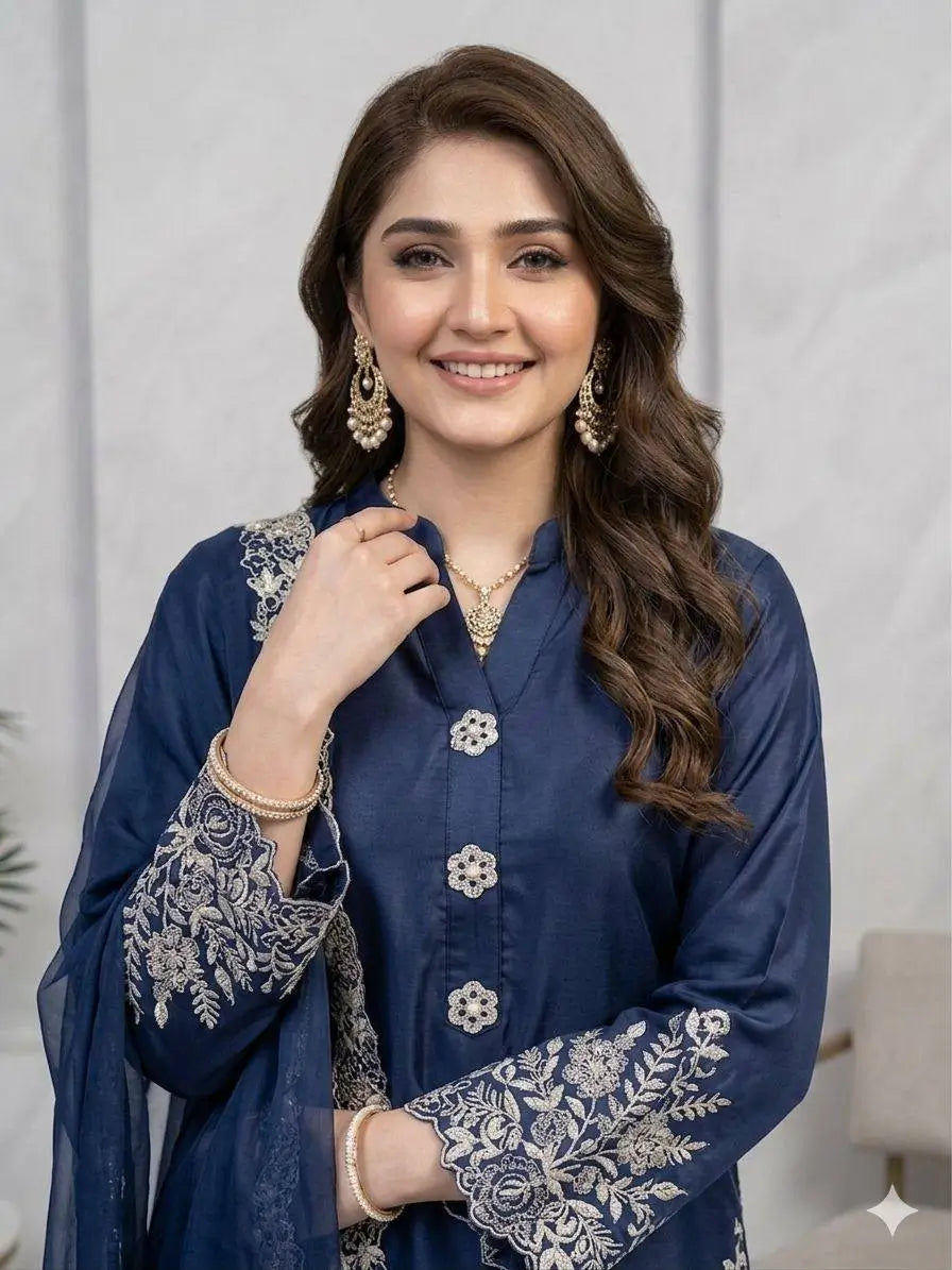Elegant Crape Silk Plazzo Suit Set for Festive and Occasion Wear
