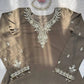 Elegant Crepe Embroidered Sharara Suit Set
