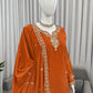 Elegant Crepe Embroidered Sharara Suit Set